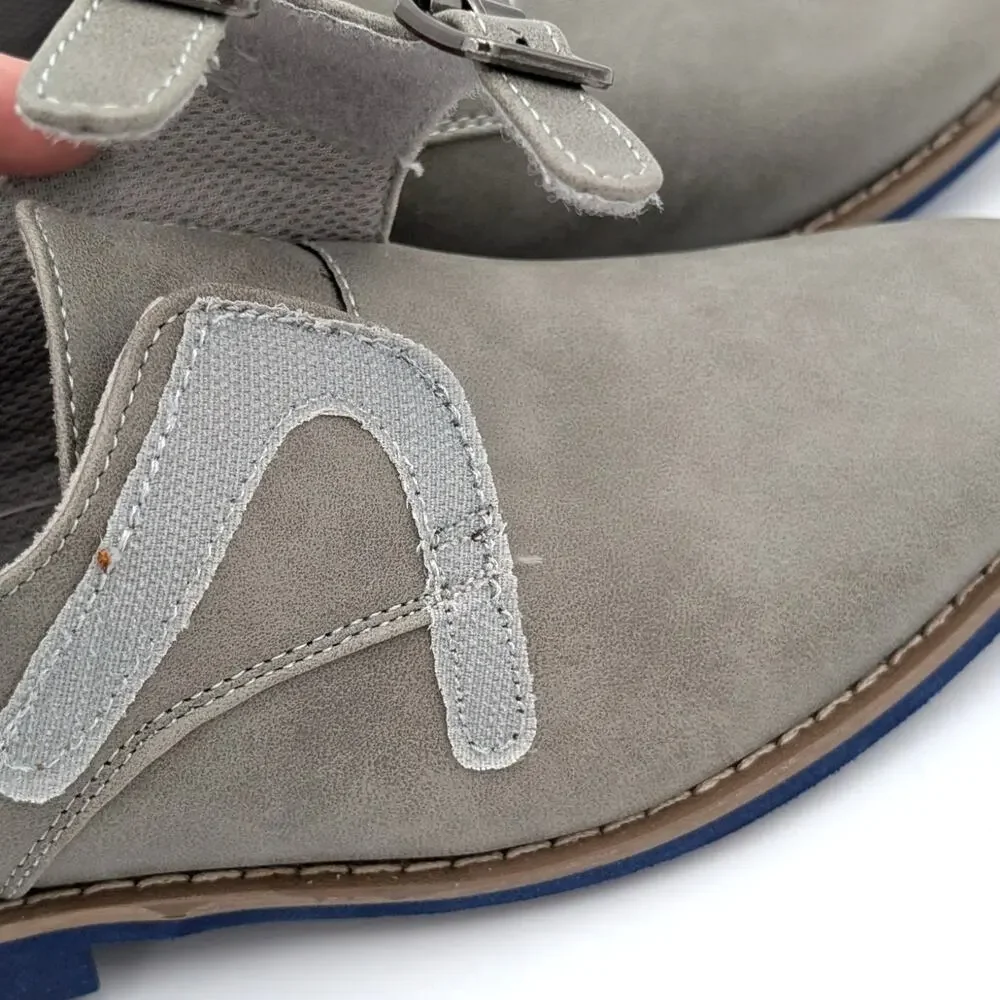Deer Stags Harry Monk-Strap Loafer Shoes Boy's Gray/Blue Size US2M